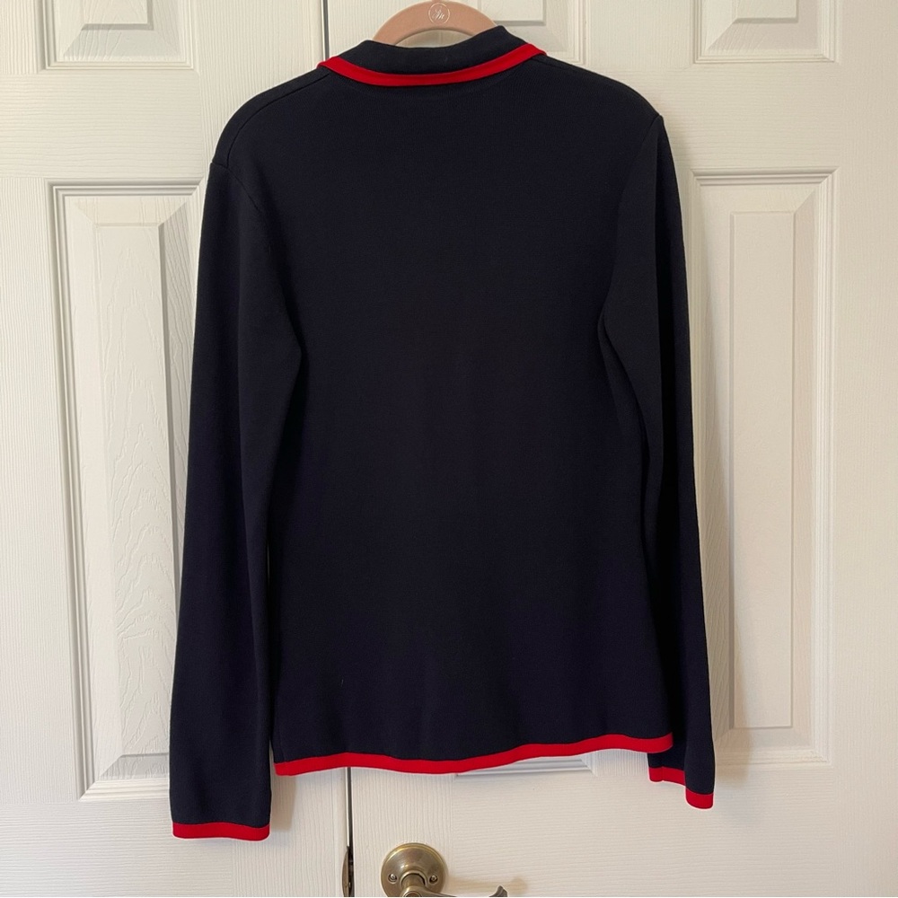 Brooks Brothers Red Fleece Navy & Red Milano Knit Rowing Blazer Sweater Jacket - Picture 3 of 10